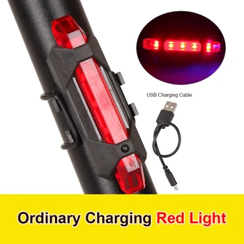 USB-Újratölthető Akkumulátor Kerékpár Lámpa LED-es Hátsó Lámpa Biztonsági Figyelmeztető Lámpa Villog, Kerékpár lámpa Bicikli Lámpa Lovaglás lámpa