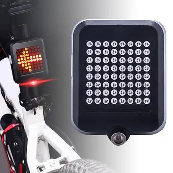 USB Újratölthető MTB Út gyerek Kerékpár Intelligens Érzékelő féklámpa 64 LED Kerékpár lámpa eső, éjszaka biztonsági lovaglás fekete