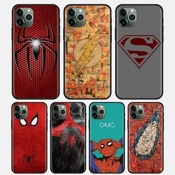 Vicces Marvel SpiderMan Telefon tok iPhone 11 12 13 Pro Max 13 12 Mini SE XR XS Max 8 7 6 6 Plusz 5 5S SE Borító Puha tok