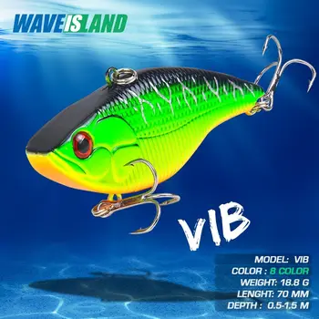 WAVEISLAND Vib Csalit 18.8 g 7cm Teljes Úszás Réteg Bass Fishing Tackle Sós Csalik Pisztráng Hülyeségektől Articulos De Pesca