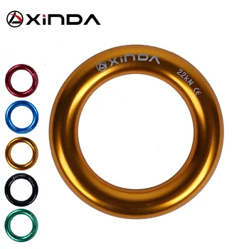 Xinda Alumínium ötvözet Kis Gyűrű Kültéri Hegymászás, Sziklamászás, Többcélú Gyűrű 22KN Hegymászás Fa Lapos Öv Hurok Lelógó Gyűrű