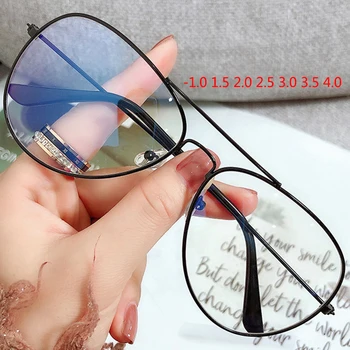 XojoX -1.0 1.5 2.0 2.5 3.0 3.5 4.0 Kész Rövidlátás Szemüveg Nők Férfiak Vintage Rövid Látás Szemüveg Oversizes Szemüveget