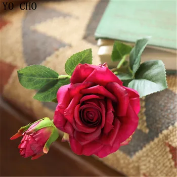 YO CHO DIY Menyasszonyi Mesterséges Virág Fejek, Rózsa, Bazsarózsa lakberendezési Kiegészítők Kreatív Esküvői művirágok Selyem Virág