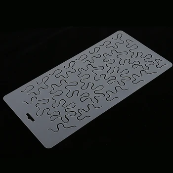 Átlátszó Műanyag Sablon-Es Sablon Eszköz Hímzés Stencil DIY Patchwork Festmény 32.5x16.5cm #11