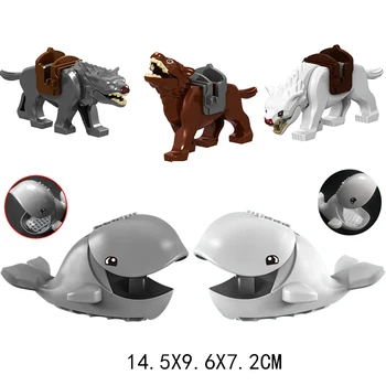 Össze építőkövei Farkas Állat Modellek Játékok Kompatibilis Állat Blokkok Játékok