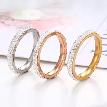 Új 2020 Minimalista Kristály Vékony Gyűrűk, a Nők Napi Zseniális Köbméter Cirkon kiváló Minőségű, Sokoldalú Lányok Ujj Gyűrű Ékszer