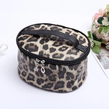 új divat leopárd PU kozmetikai táska esetben alkalmi nyomtatás a nők táska utazás Szervező mossa smink szépség táska