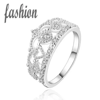 ÚJ Divat!!Nagykereskedelmi ezüst bevonatú Gyűrű,Divat, Ékszerek, új Design, Új, Ujj Gyűrű Lady SMTR469
