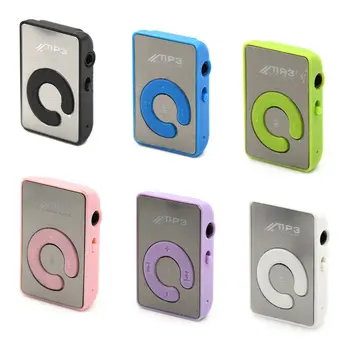 Új Elegáns Tükör Hordozható MP3 Lejátszó Mini Clip MP3 Lejátszó, Walkman Sport Mp3-Lejátszó Támogatja a Micro TF Kártya Dropshipping
