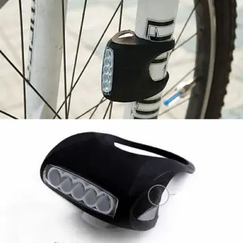 Új Kerékpár Kerékpár Kerékpár 7 LED Szilikon Super Első Lámpa Biztonsági Lámpa Fekete Nagykereskedelmi AL0107-EGY