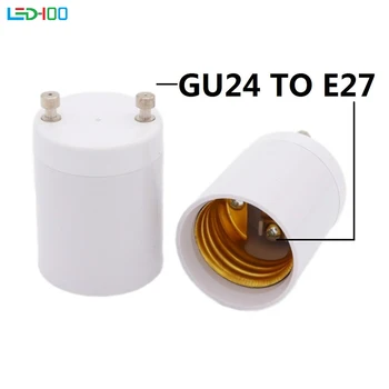 ÚJ, Magas Minőségű Anyag, Tűzálló GU24, hogy E27 Fehér LED Lámpa Izzó Adapter Jogosultja Socket GU24 Férfi E27 Izzó Adapter