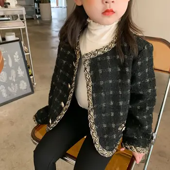 Őszi Új Érkezés koreai stílus lány kabát divat a hosszú ujjú összes mérkőzés klasszikus rövid kabát király aranyos baba lányok