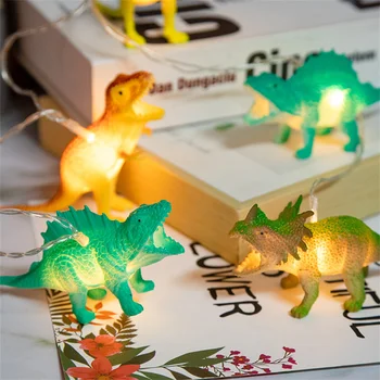 10/20LED String Fények Fényes Dinoszauruszok Reális Látszó Dinoszauruszok Garland Fény Gyerekeknek Ajándék Műanyag Játék Szuper jó