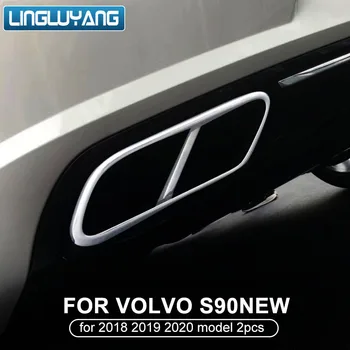autó tartozékok Volvo 2017-2019 S90 kipufogócső farok rozsdamentes acél farok torkát dekoratív fedelét, autó matricák